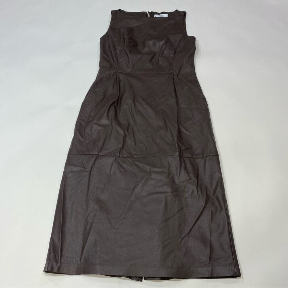 Adam Lippes Leather Sheath Dress Size 4 - Picture 3 of 8